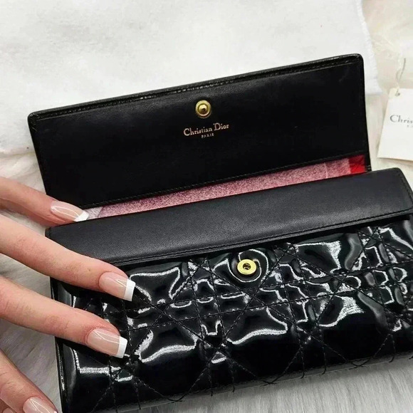 Dior Black Quilted Patent Leather Porte  Monnaie - Picture 8 of 17